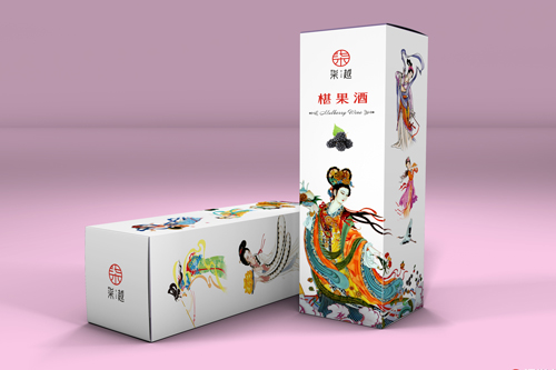 紅酒包裝設計之椹果酒包